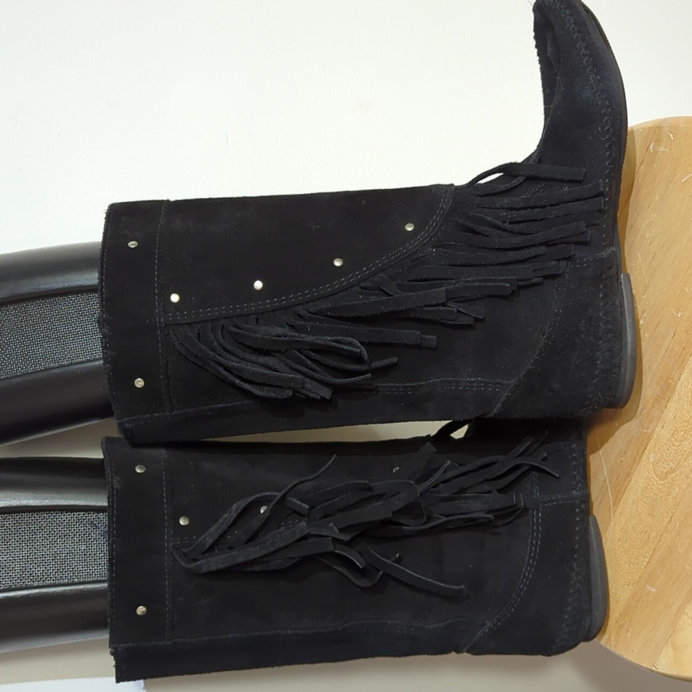 Mister Mint suede fringed moccasin boots - Picture 2 of 8